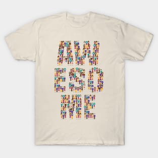 Awesome letter people abstract T-Shirt